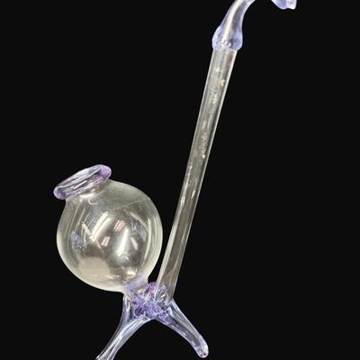 Sale Photo Thumbnail #418: Believed to be Bohemian. Lavender in color. There are some flea bites on the mouthpieces. Total of six pieces. Measurement: 9.5” (largest); 6.5” (others). [RE]