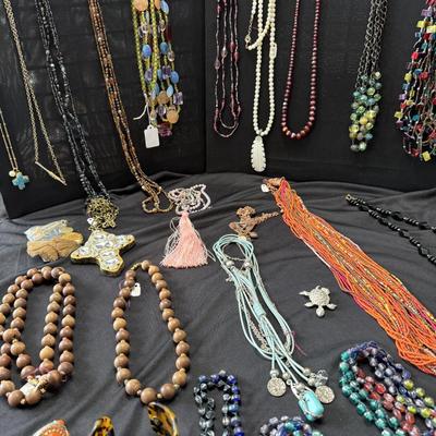 Sale Photo Thumbnail #32: Boho and beaded necklaces 
Lia sophia tortoise shell bracelet