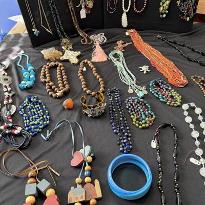 Sale Photo Thumbnail #35: Boho and beaded necklaces 
Lia sophia tortoise shell bracelet