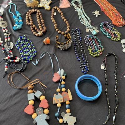 Sale Photo Thumbnail #36: Boho and beaded necklaces 
Lia sophia tortoise shell bracelet