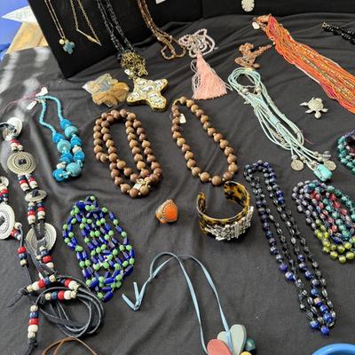 Sale Photo Thumbnail #33: Boho and beaded necklaces 
Lia sophia tortoise shell bracelet