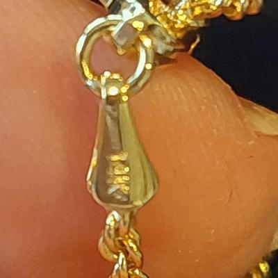 14k Yellow Gold Solid Rope Chain Necklace with Lobster Claw Clasp 2 mm 20 Inch