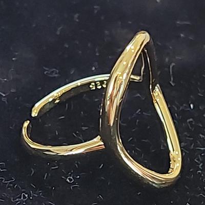 18kt Gold Overlay sterling silver Ring