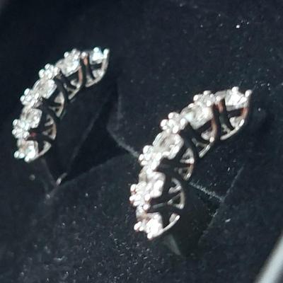 18 karat white gold plated Swarovski Crystal earrings