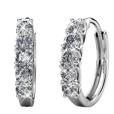 18 karat white gold plated Swarovski Crystal earrings