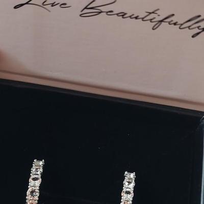 18 karat white gold plated Swarovski Crystal earrings