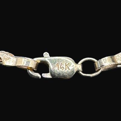 Sale Photo Thumbnail #430: **WIRE TRANSFER IS REQUIRED IF SHIPPED.** [4.10g] Stamped “MA” for Michael Anthony. Measurement: 17”L. Pre-auction estimate: $300-$400. **ALL PRECIOUS METALS SALES ARE FINAL. NO REFUNDS WILL BE GIVEN FOR ANY REASON.** [KB]