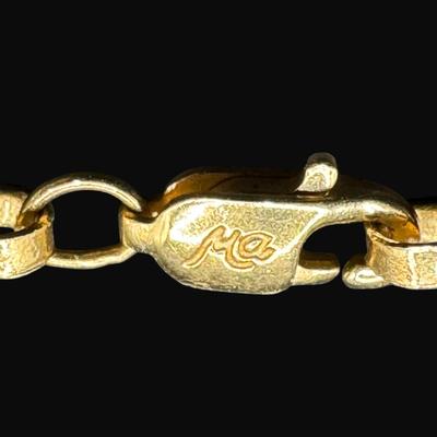 Sale Photo Thumbnail #429: **WIRE TRANSFER IS REQUIRED IF SHIPPED.** [4.10g] Stamped “MA” for Michael Anthony. Measurement: 17”L. Pre-auction estimate: $300-$400. **ALL PRECIOUS METALS SALES ARE FINAL. NO REFUNDS WILL BE GIVEN FOR ANY REASON.** [KB]