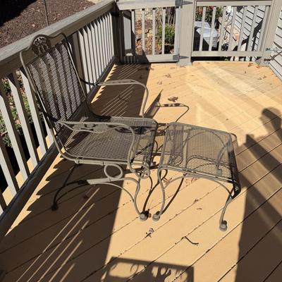 Metal Chair & Ottoman (UD-MG)