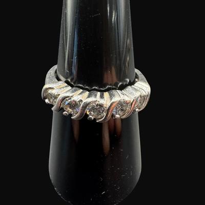 Sale Photo Thumbnail #432: **WIRE TRANSFER IS REQUIRED IF SHIPPED.** [10.82g] Includes two pairs of earrings with semi-precious stones, and a ring with cubic zircon stones. **ALL PRECIOUS METALS SALES ARE FINAL. NO REFUNDS WILL BE GIVEN FOR ANY REASON.** [KB]