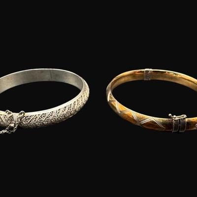 Sale Photo Thumbnail #442: **WIRE TRANSFER IS REQUIRED IF SHIPPED.** [29.14g] Total of two pieces. One has a vermeil wash. Silver content confirmed using Niton XRF precious metals analyzer. **ALL PRECIOUS METALS SALES ARE FINAL. NO REFUNDS WILL BE GIVEN FOR ANY REASON.** [CS]