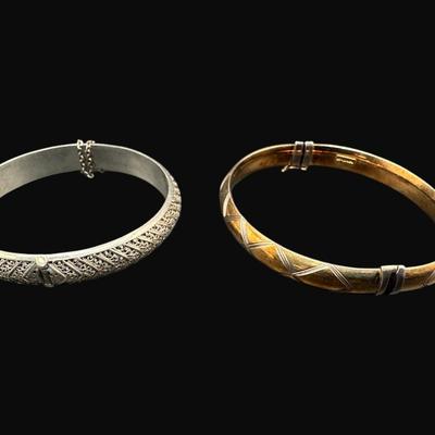 Sale Photo Thumbnail #443: **WIRE TRANSFER IS REQUIRED IF SHIPPED.** [29.14g] Total of two pieces. One has a vermeil wash. Silver content confirmed using Niton XRF precious metals analyzer. **ALL PRECIOUS METALS SALES ARE FINAL. NO REFUNDS WILL BE GIVEN FOR ANY REASON.** [CS]