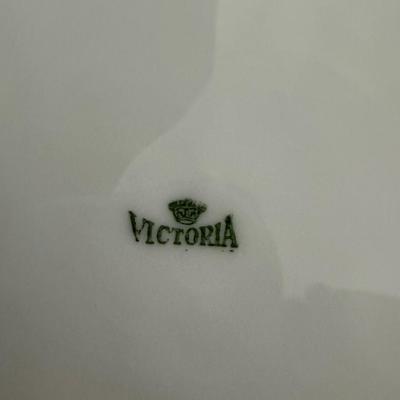 Sale Photo Thumbnail #450: Includes teacups, saucers, serving platters, and more. Total of 16 pieces. [RE]