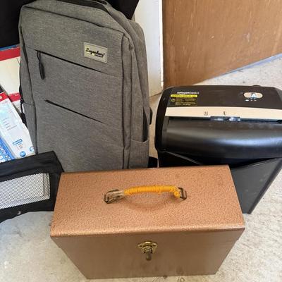 Sale Photo Thumbnail #62: Office Supplies paper shredder metal fall boxes, paper, hole punch, calculator and lots more.