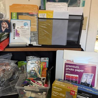 Sale Photo Thumbnail #57: Office Supplies paper shredder metal fall boxes, paper, hole punch, calculator and lots more.