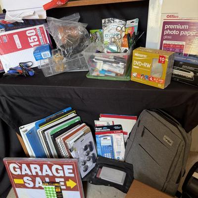 Sale Photo Thumbnail #61: Office Supplies paper shredder metal fall boxes, paper, hole punch, calculator and lots more.