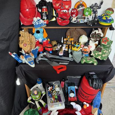 Sale Photo Thumbnail #70: Fireman costume,Baseball gloves, Thomas the train and more.