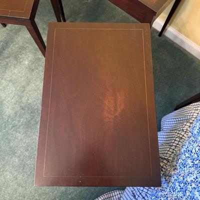 Three Wooden Nesting Tables w/ Inlay (BGB-SS)