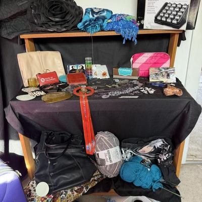 Sale Photo Thumbnail #75: Purses, Rollers, jewelry, yarn and more.