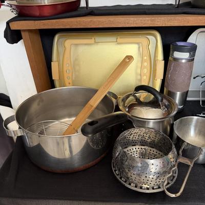 Sale Photo Thumbnail #102: Pots and Pans grill cleans and utensils