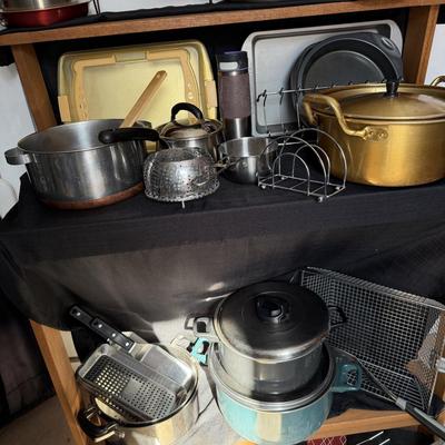 Sale Photo Thumbnail #100: Pots and Pans grill cleans and utensils