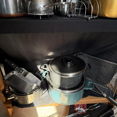 Sale Photo Thumbnail #98: Pots and Pans grill cleans and utensils