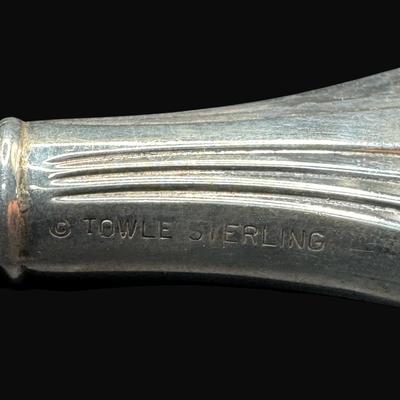 Sale Photo Thumbnail #489: **WIRE TRANSFER IS REQUIRED IF SHIPPED.** [106.95g] Includes a vanity brush, two napkin rings, and a crumb scraper. Silver content confirmed using Niton XRF precious metals analyzer. Weight is overall, and includes non-silver components. **ALL PRECIOUS ME