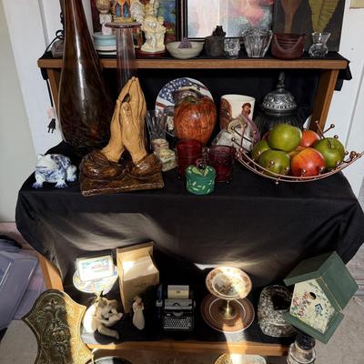 Sale Photo Thumbnail #111: Willow tree, praying hands, vases decor and more.