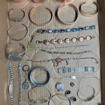 Sale Photo Thumbnail #501: Includes gold filled, rings, earrings, pins, watches, and more. Total of 75+ pieces. [RM]