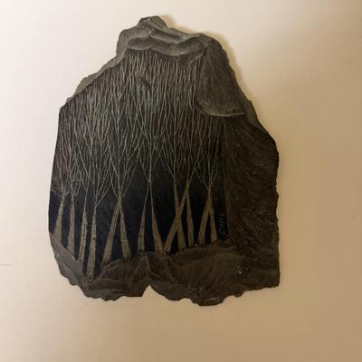 Signed Slate Etching (BPR-MG)