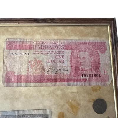 Sale Photo Thumbnail #520: Includes paper currency and coins in multiple denominations, all from Barbados. [RM]
