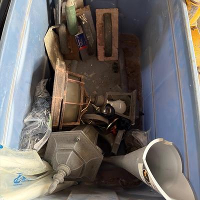 Sale Photo Thumbnail #138: Tools, Tow straps, extension cord, casters, lights, tiling tools and more