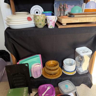 Sale Photo Thumbnail #144: Kitchen Items, Corning Ware, Corelle, Cutting Boards and more.