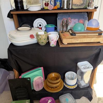 Sale Photo Thumbnail #142: Kitchen Items, Corning Ware, Corelle, Cutting Boards and more.