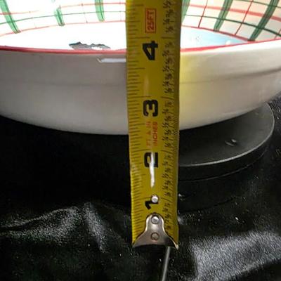 Snowman Platter Bowl 13" Diameter 3-1/2 Depth 2 Small chips