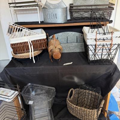 Sale Photo Thumbnail #161: Baskets,Metal Decor, Plastic storage Boxes Magazine rack.