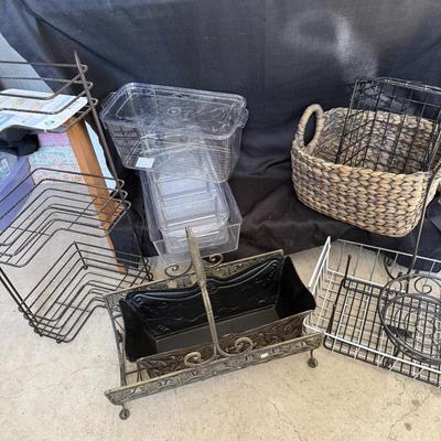 Sale Photo Thumbnail #162: Baskets,Metal Decor, Plastic storage Boxes Magazine rack.