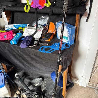 Sale Photo Thumbnail #168: Outdoor Sports, Ice chest, Camelbacks, car bike rack, trekking poles, hand warmer.And more