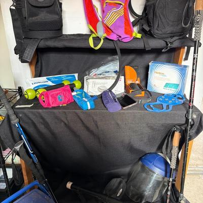 Sale Photo Thumbnail #164: Outdoor Sports, Ice chest, Camelbacks, car bike rack, trekking poles, hand warmer.And more