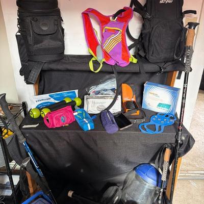 Sale Photo Thumbnail #165: Outdoor Sports, Ice chest, Camelbacks, car bike rack, trekking poles, hand warmer.And more