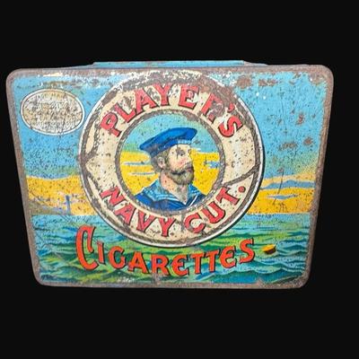 Sale Photo Thumbnail #558: Includes tobacco tins and matchbooks, Names include Ginger, Players, Edgeworth, and more. Also includes a razor blade safe. Total of 40 pieces. [CS]