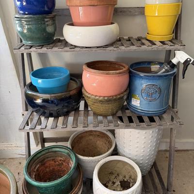 Sale Photo Thumbnail #176: Plans stand Med and Large pots of different colors.