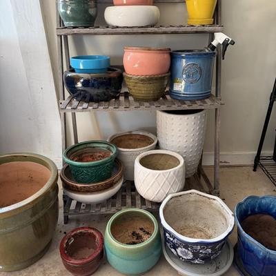 Sale Photo Thumbnail #175: Plans stand Med and Large pots of different colors.