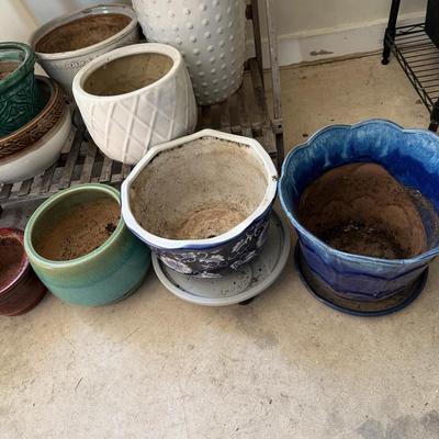 Sale Photo Thumbnail #179: Plans stand Med and Large pots of different colors.
