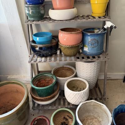 Sale Photo Thumbnail #180: Plans stand Med and Large pots of different colors.