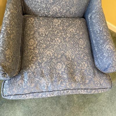 Elegant Blue Floral Arm Chair (BGB-SS)