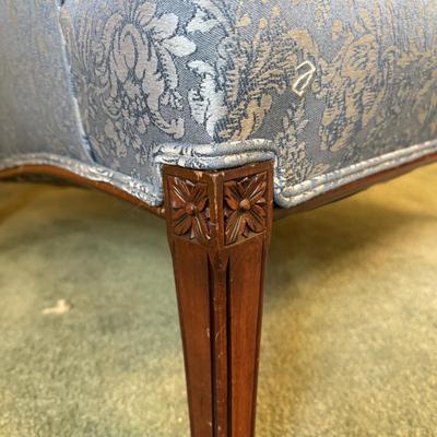 Elegant Blue Floral Arm Chair (BGB-SS)