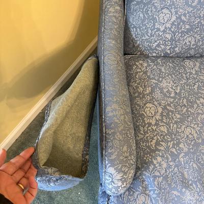 Elegant Blue Floral Arm Chair (BGB-SS)