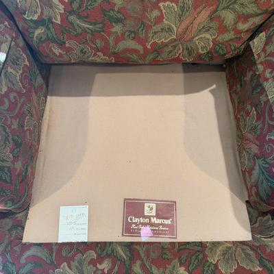 Clayton Marcus Upholstered Chair & Ottoman (BLR-MG)