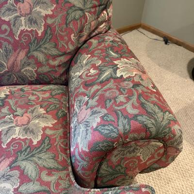 Clayton Marcus Upholstered Chair & Ottoman (BLR-MG)